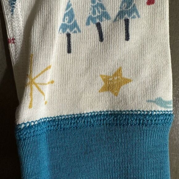 Hanna Andersson size 8 Ski Print Long John Pajama TOP ONLY - Picture 4 of 5